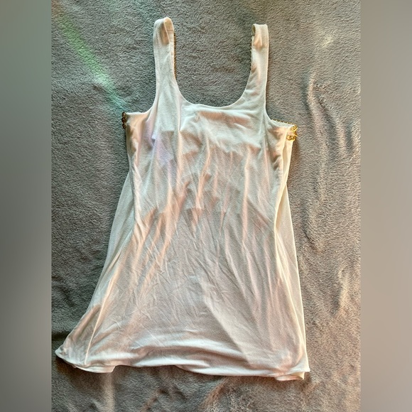 Sky Brand White and Gold Chain Top - Picture 3 of 3